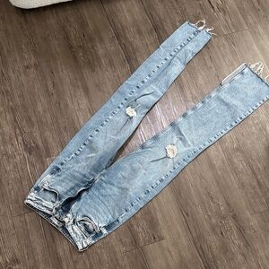Distressed Zara Light Blue Jeans